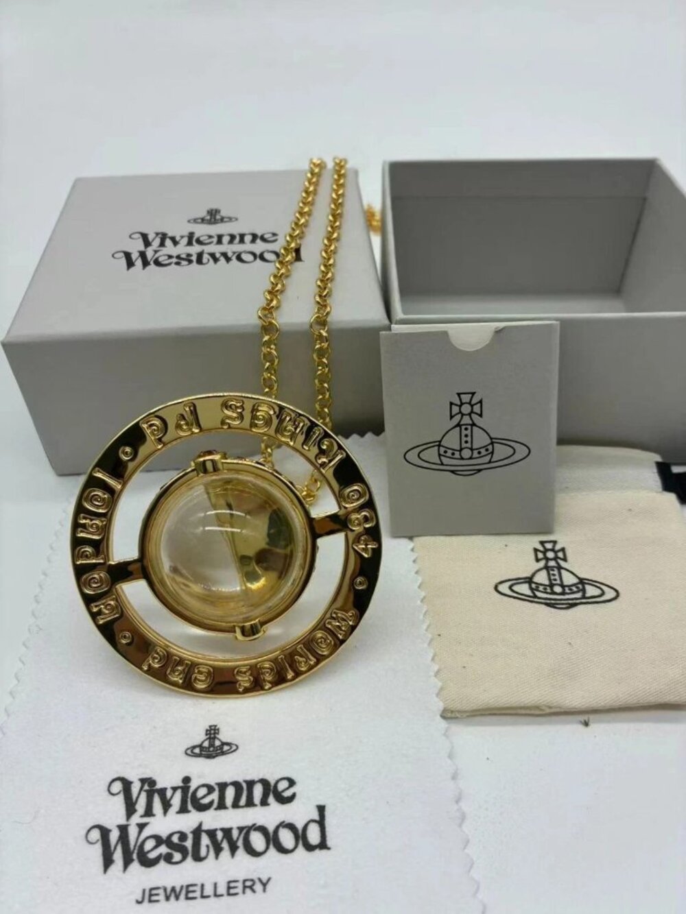 Vivienne Westwood Necklace Medium Orb Gold Top 6.3cm C:80cm N690